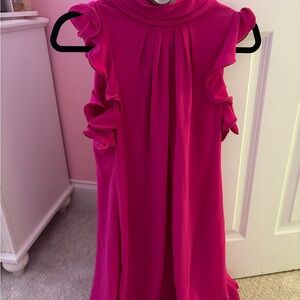 Vince Camuto Pink Ruffle Mini Dress